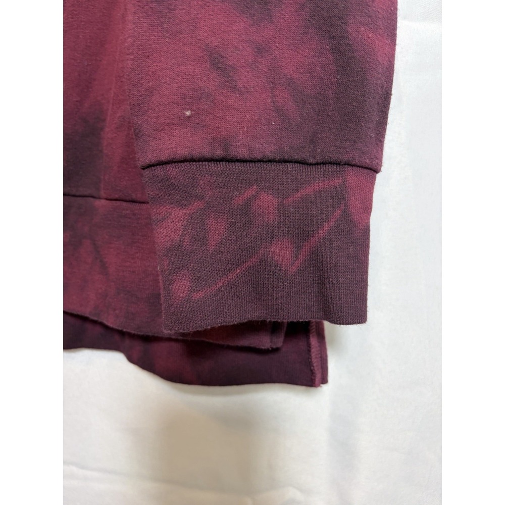 Victoria's Secret PINK Sweatshirt Red Tie Dye Raw Cut Dog Graphic Size Medium - Picture 4 of 10